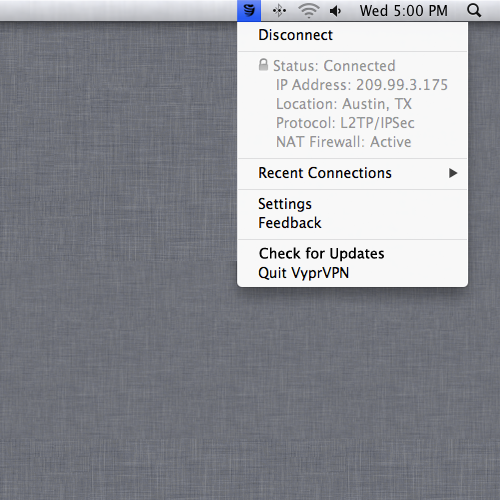 VyprVPN for Mac Screenshot